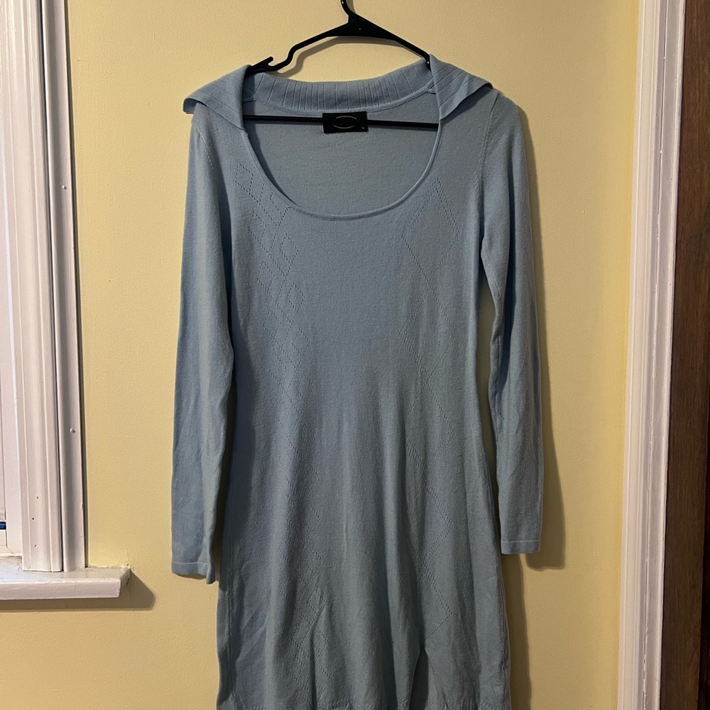 Cider Light Blue Long-Sleeve Dress